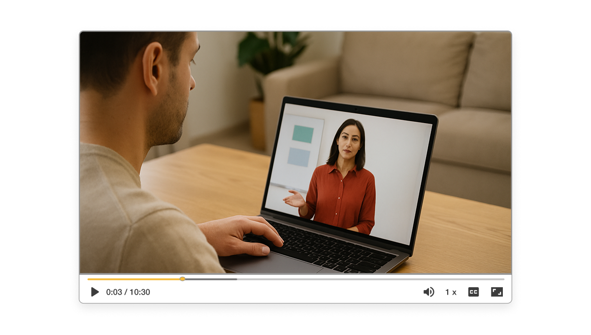 Slide narration video creator helping boost course delivery by adding narrated videos to slides, engaging learners with voiceovers.